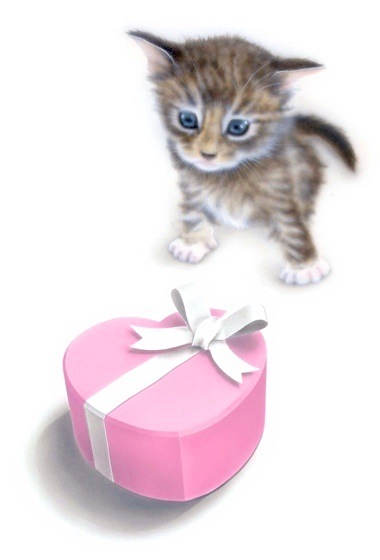 子猫の絵：Gift of Love