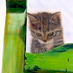 子猫の絵：「TAMA」